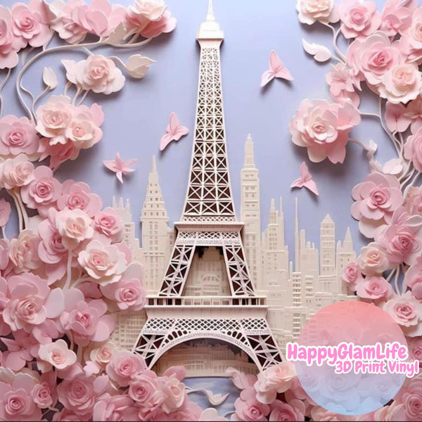 Eiffel Tower - 3D Print Style Vinyl