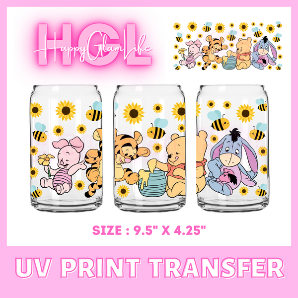 Pooh and Friends  - UV Print Transfer