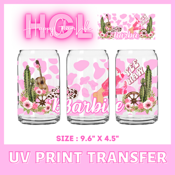CowPink Barbie - UV Print Transfer