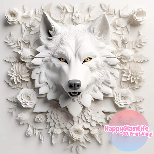 Wolf White - 3D Print Style Vinyl