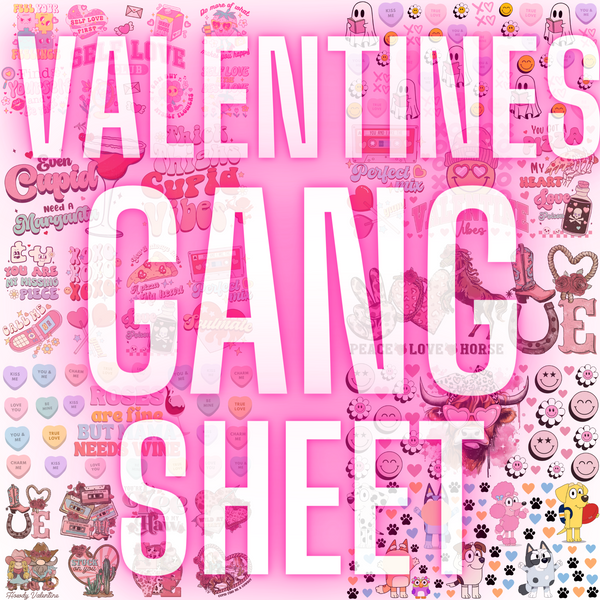 [ FREE SHIPPING ] Valentines Day Gang Sheet
