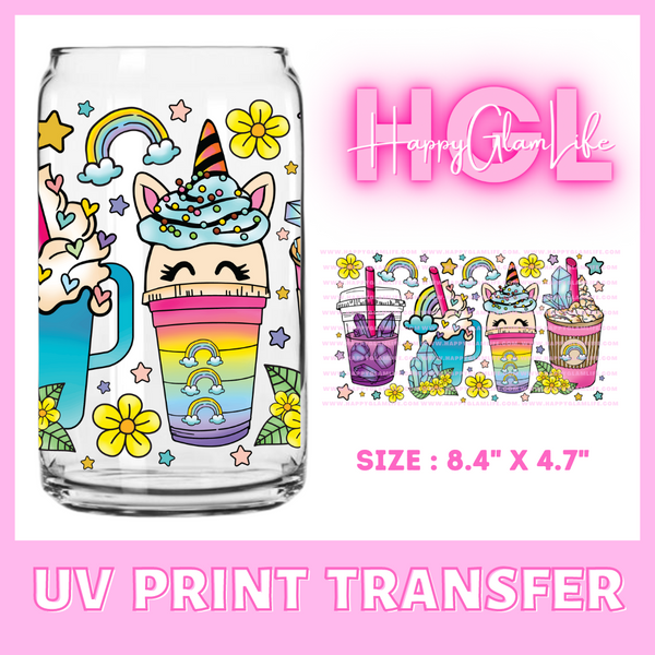 Unicorn Rainbow - UV Print Transfer