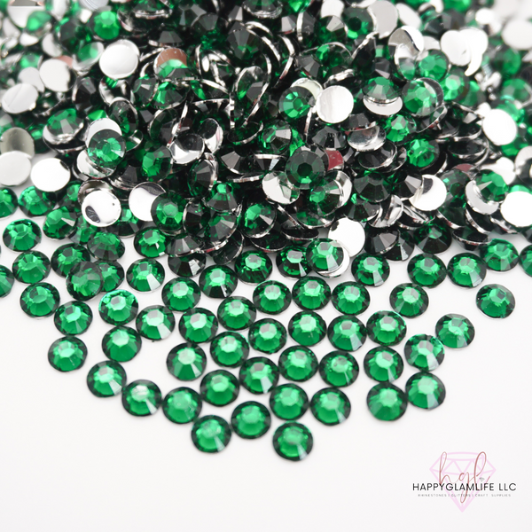 Wrapables 164 Pieces Crystal Flower and Pearl Stickers Adhesive Rhinestones Light Green