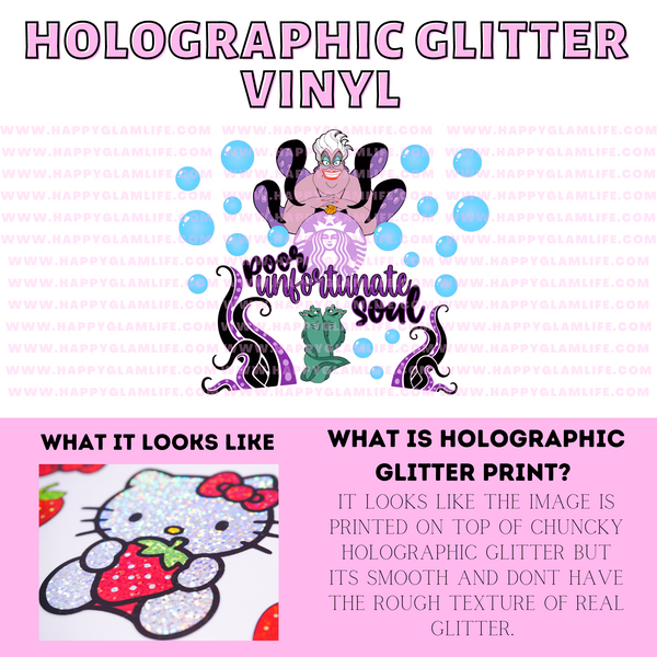 Poor Unfortunate Soul July Holographic Glitter Vinyl Wrap