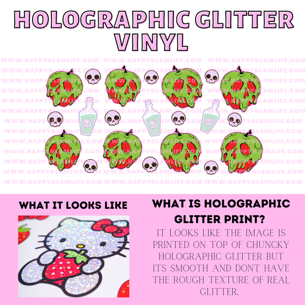 Poison Apple Holographic Glitter Vinyl Wrap