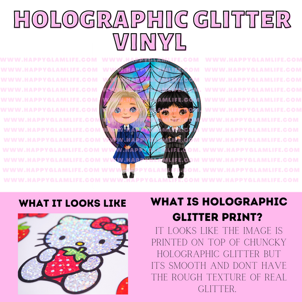 Besties Holographic Glitter Vinyl Wrap