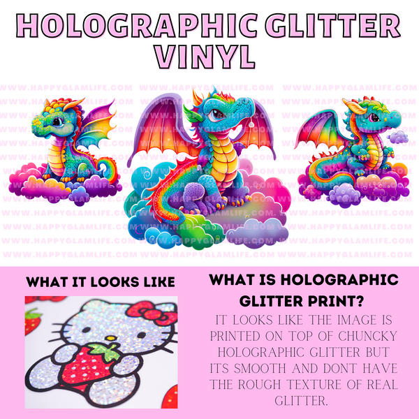 Dragon 2 Holographic Glitter Vinyl Wrap