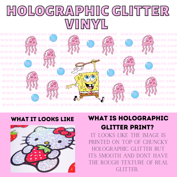 Jelly Fishing Holographic Glitter Vinyl Wrap